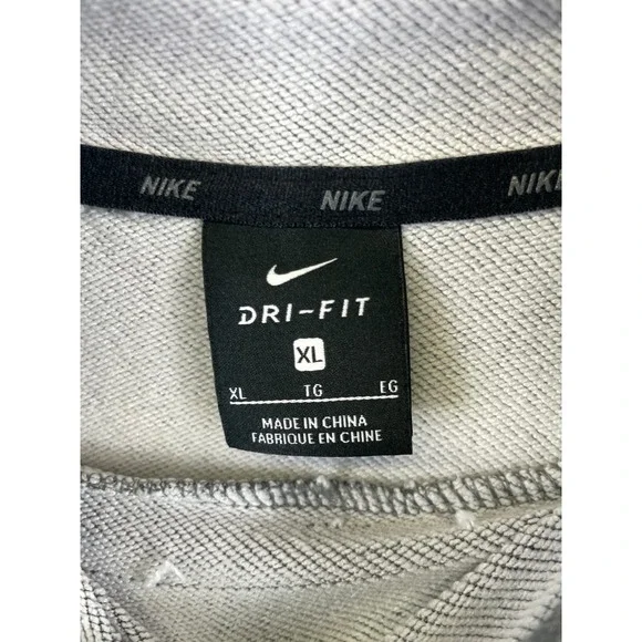 Nike Men's Size XL Gray Dri-FIT Pullover Hoodie Swoosh Activewear Sweatshirt - Picture 5 of 13